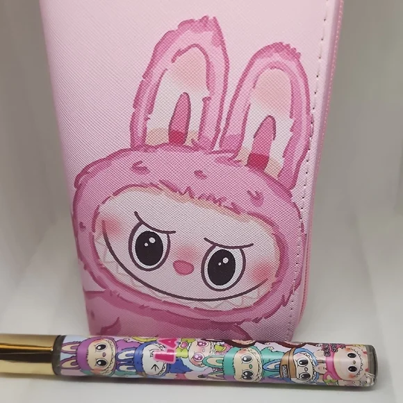 Labubu Pink Wallet with Character Design - Picture 3 of 4